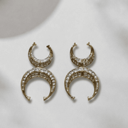 Crescent Moon Statement Earrings